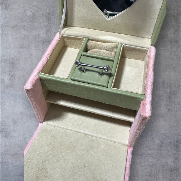 Juicy Couture Jewelry Box Pink & Mint Green Silver Heart *No Inside Drawers* - Picture 9 of 12